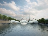 A trampoline bridge in Paris